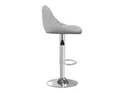 Taburete de cocina de terciopelo gris claro