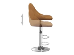 Taburete de cocina de terciopelo marrón