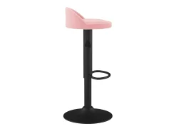 Taburete de cocina de terciopelo rosa