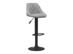 Taburete de cocina de terciopelo gris claro
