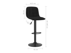 Taburete de cocina de terciopelo negro