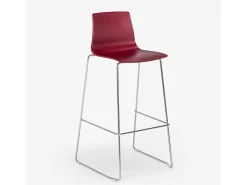 Taburete de Cocina Grand Soleil Design 74 cm Imola Slitta Cromado - Bordeaux