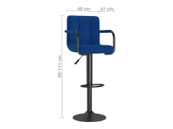 Taburete de cocina tela azul