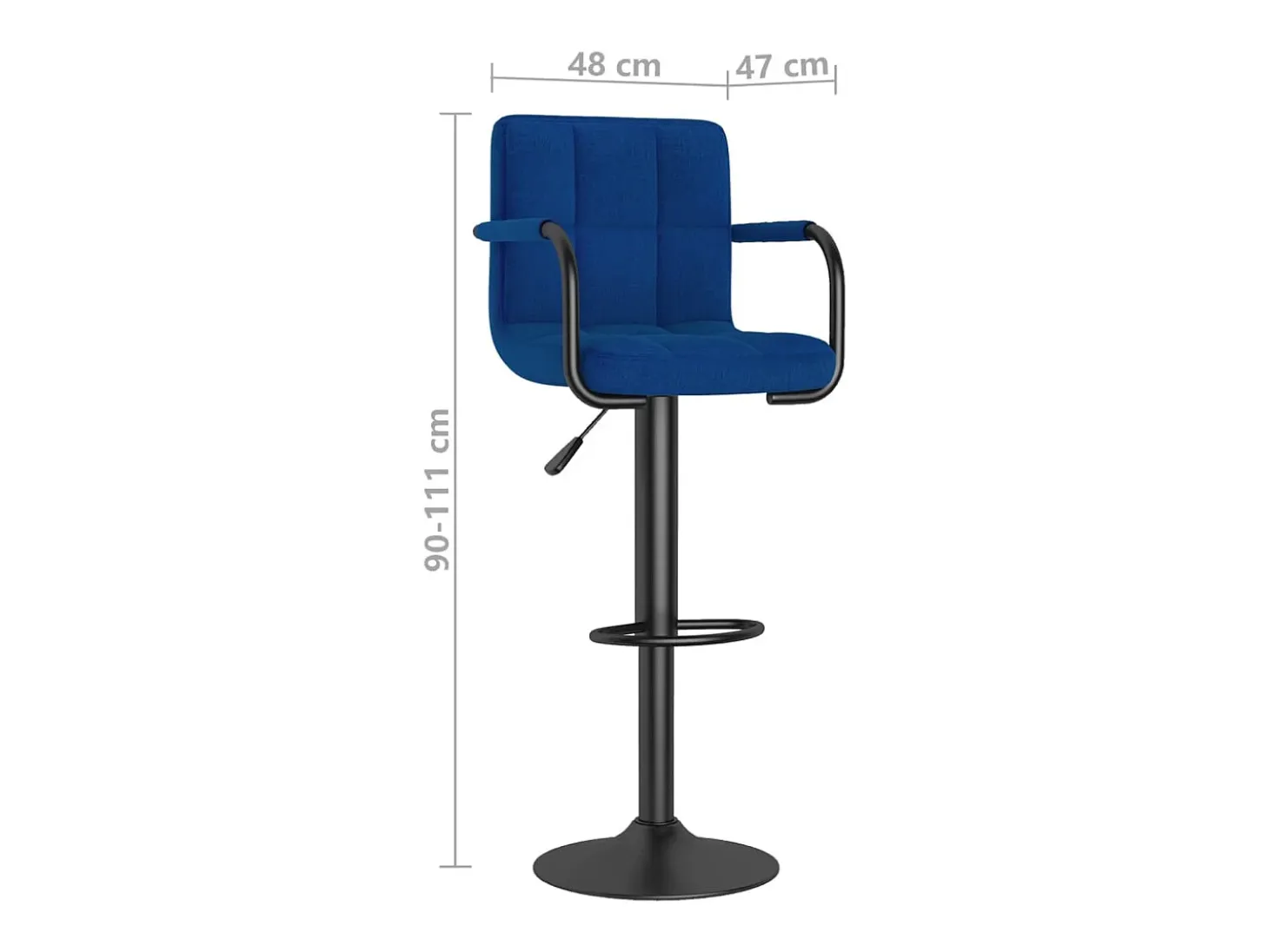 Taburete de cocina tela azul