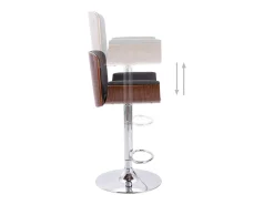 Taburete de cocina tela gris