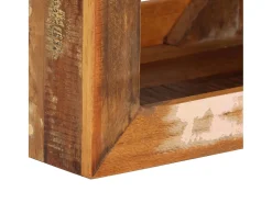 Taburete de madera maciza reciclada 40x30x40 cm