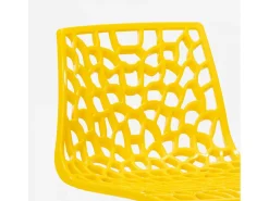 Taburete diseño cocina bar base negro mate regulable Grand Soleil Spider Matt - Amarillo