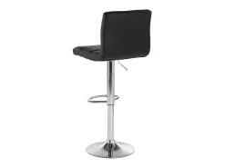Taburete giratorio moderno de cuero sintético para barra de cocina Pomona - Negro