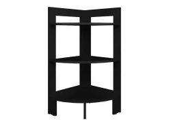 Taburete Riga en melamina con 3 estantes , negro , 80.6 cm X 38.8 cm X 38.8 cm