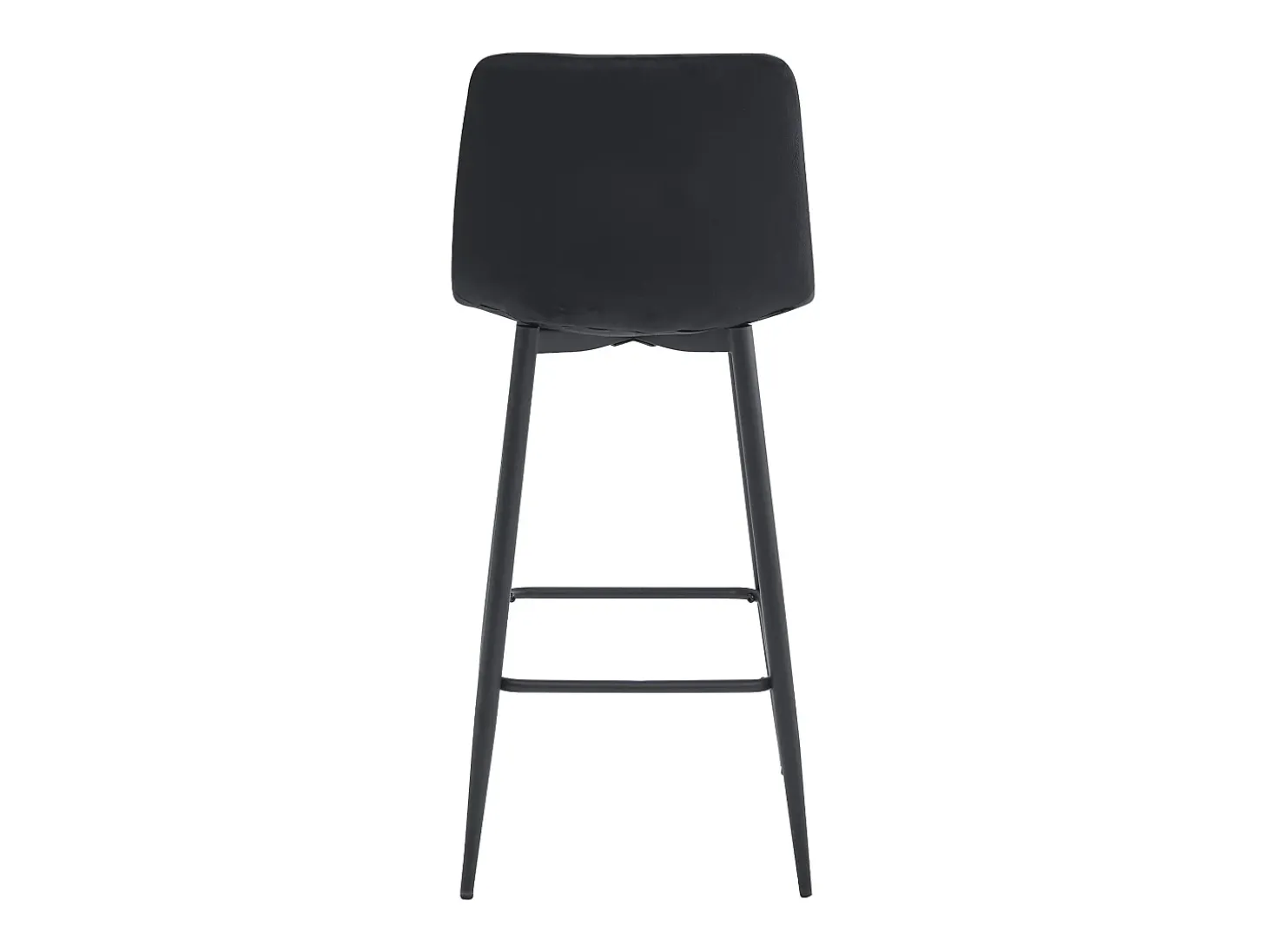 Taburete Valora KODA, de terciopelo negro, con patas negras (x3)