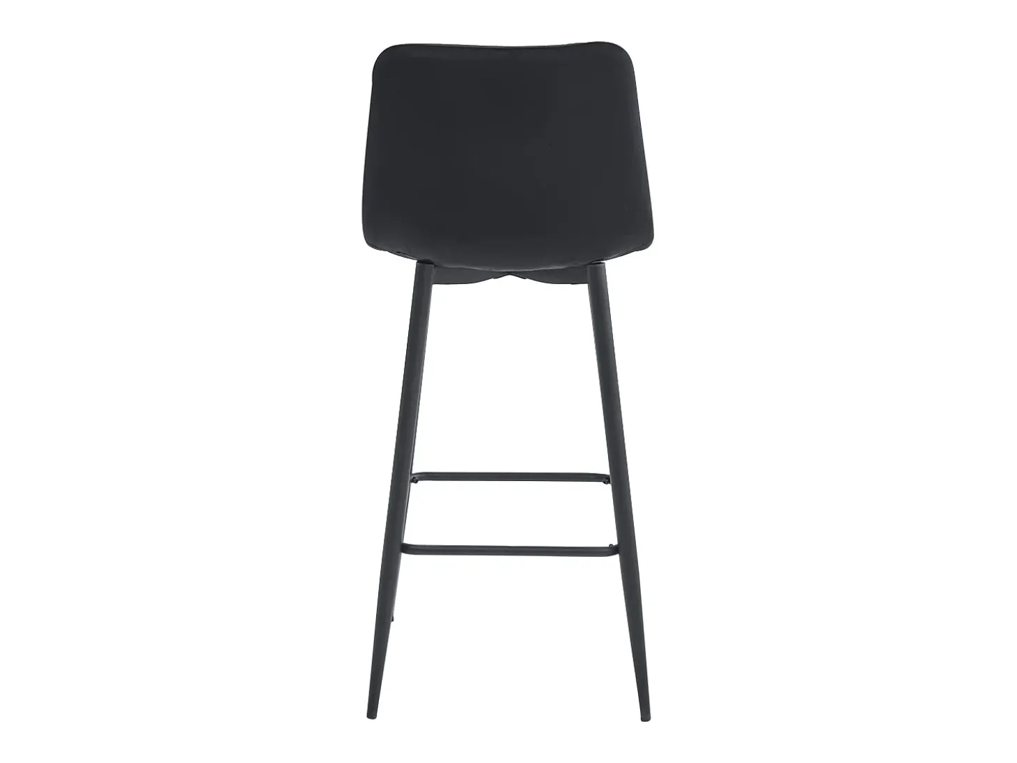 Taburete Valora POZZA de terciopelo negro, diseño ergonómico para cocina (x3)