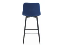 Taburete Valora POZZA, terciopelo azul marino, patas negras (x2)
