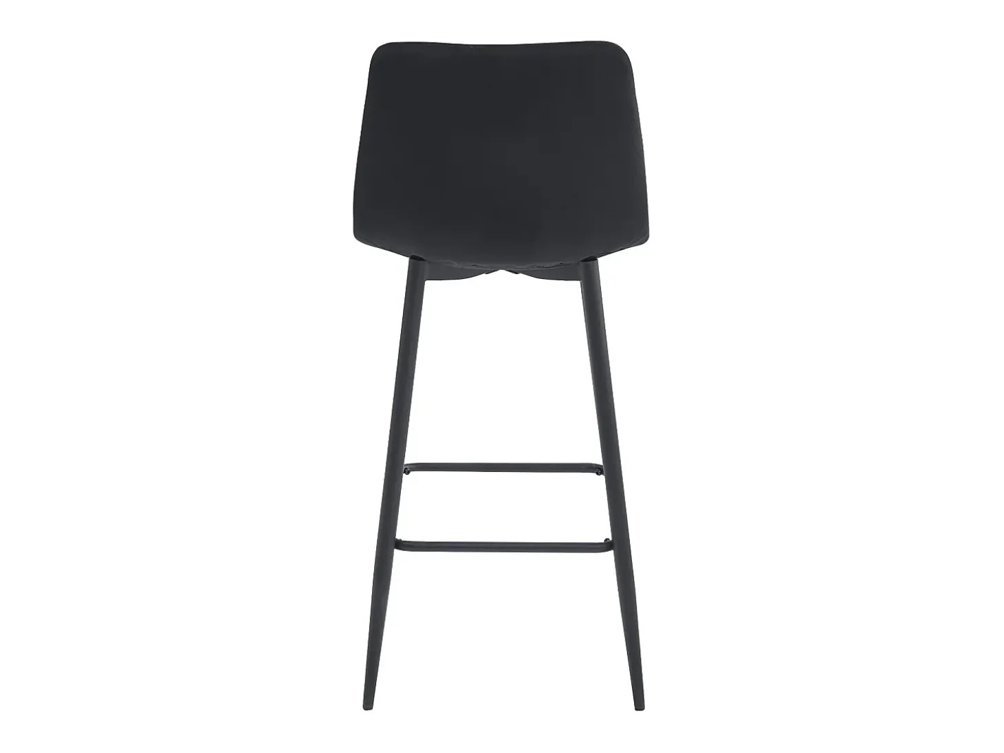 Taburete Valora TEOTO de terciopelo negro con diseño ergonómico para la cocina