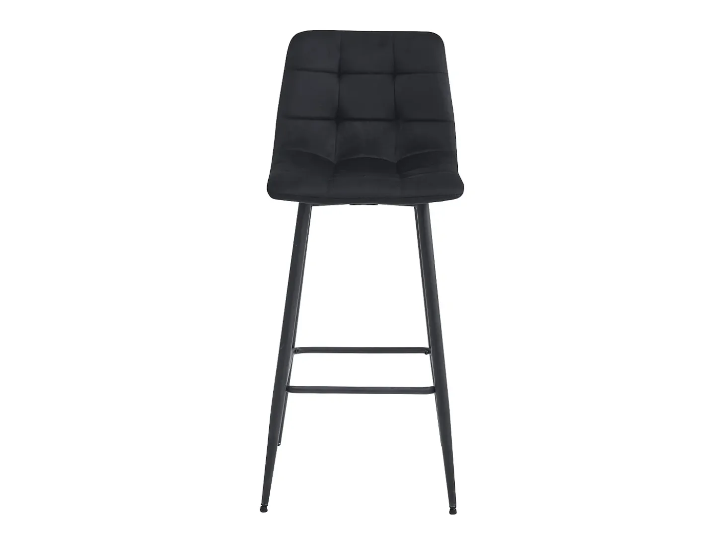 Taburete Valora TEOTO de terciopelo negro con diseño ergonómico para la cocina