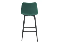 Taburetes bar Valora TEOTO terciopelo verde oscuro patas acero x3