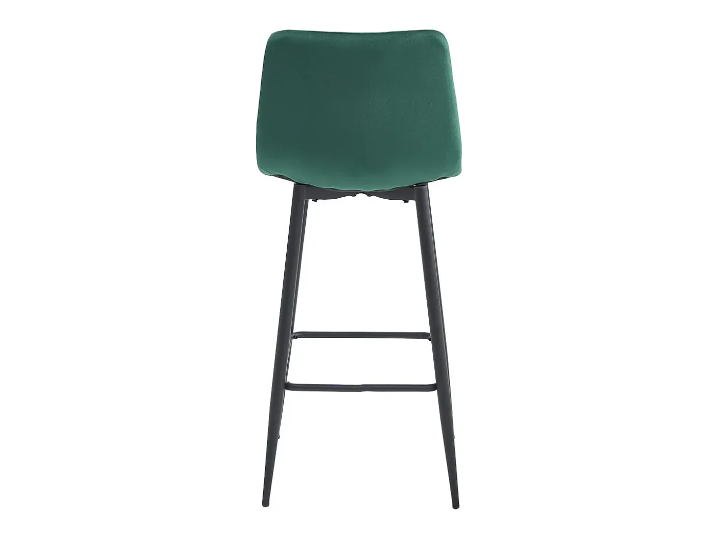 Taburetes bar Valora TEOTO terciopelo verde oscuro patas acero x3