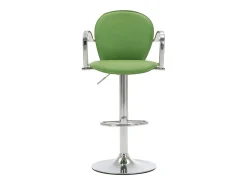 Taburetes cocina con reposabrazos 2 uds cuero sintético verde