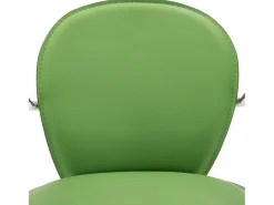 Taburetes cocina con reposabrazos 2 uds cuero sintético verde