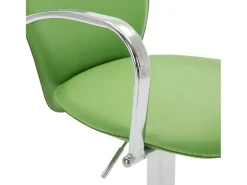 Taburetes cocina con reposabrazos 2 uds cuero sintético verde