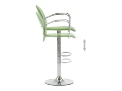 Taburetes cocina con reposabrazos 2 uds cuero sintético verde