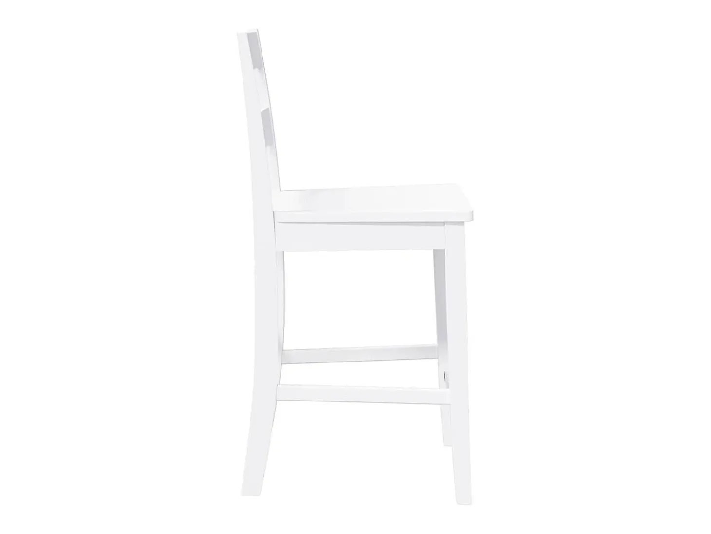 Taburetes de bar 2 uds madera maciza blanca caucho