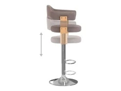 Taburetes de bar 2 unidades gris taupe madera curvada y tela