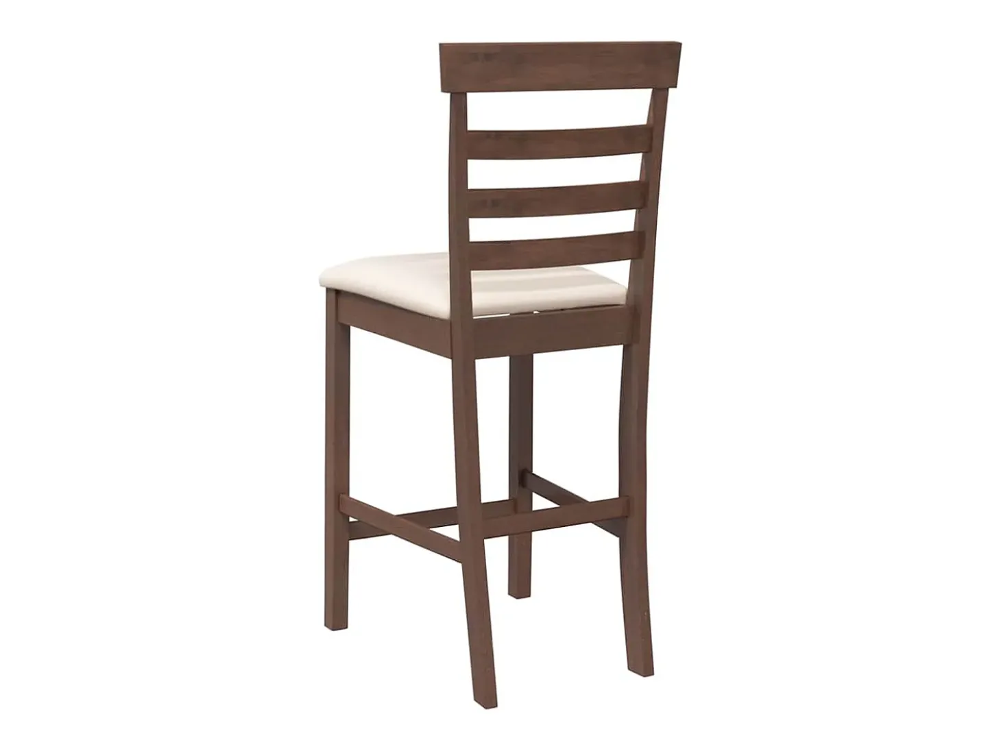 Taburetes de bar con cojines 2 uds madera maciza marrón caucho