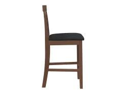 Taburetes de bar con cojines 2 uds madera maciza marrón caucho