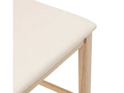 Taburetes de bar con cojines 2 uds madera maciza natural caucho