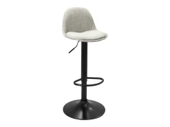 Taburetes de bar de cocina diseño SIG+ - lote de 2 sillas de bar regulables (Tejido Gris)