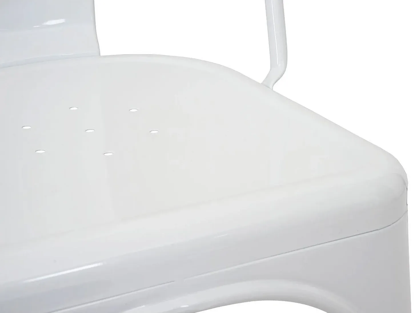 Taburetes de bar MCW-A73 metal (juego de 2), blanco