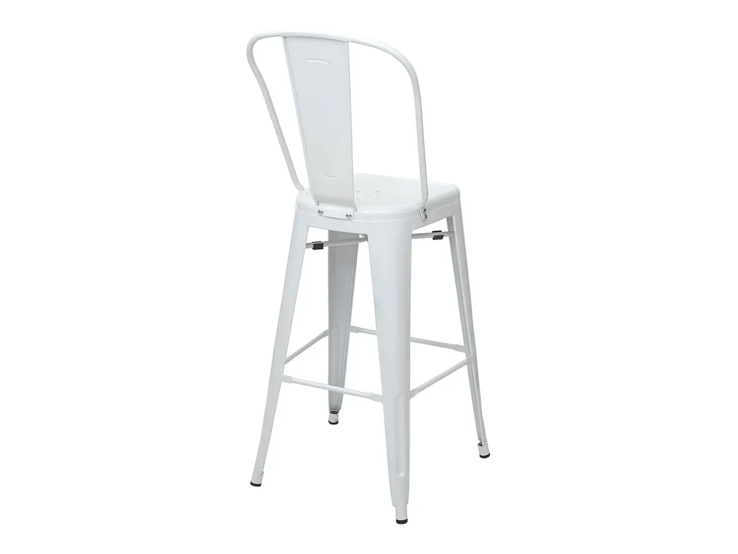 Taburetes de bar MCW-A73 metal (juego de 2), blanco