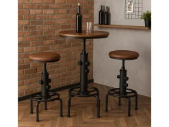 Taburetes de bar MCW-N23 (juego de 2), marrón