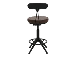 Taburetes de bar MCW-O84 (juego de 2), marrón-negro