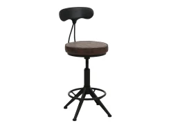Taburetes de bar MCW-O84 (juego de 2), marrón-negro