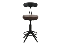 Taburetes de bar MCW-O84 (juego de 2), marrón-negro