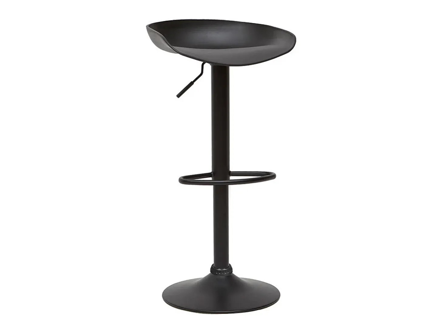 Taburetes de bar regulables modernos negros A65 cm (lote de 2) PEBBLE