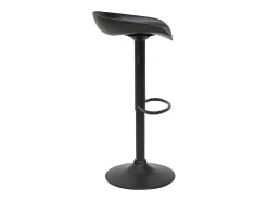 Taburetes de bar regulables modernos negros A65 cm (lote de 2) PEBBLE