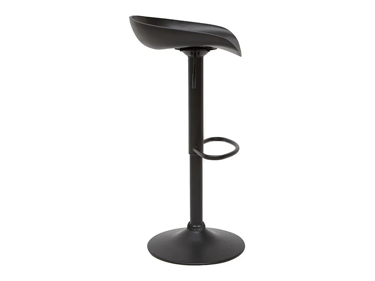 Taburetes de bar regulables modernos negros A65 cm (lote de 2) PEBBLE