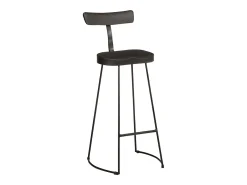 Taburetes de barra 2 uds negro 49x43x103 cm madera maciza mango