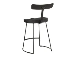 Taburetes de barra 2 uds negro 49x43x79 cm madera maciza mango