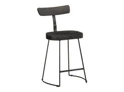 Taburetes de barra 2 uds negro 49x43x79 cm madera maciza mango