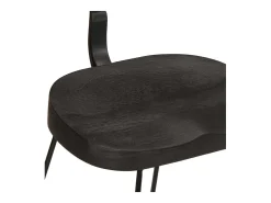 Taburetes de barra 2 uds negro 49x43x79 cm madera maciza mango