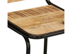 Taburetes de barra 2 uds 46x35,5x70 cm madera maciza de mango