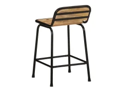 Taburetes de barra 4 uds 46x35,5x70 cm madera maciza de mango
