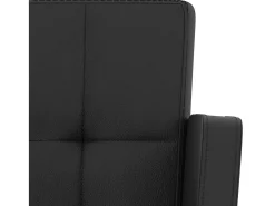 Taburetes de barra de cocina 2 unidades cuero sintético negro