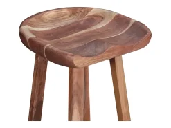 Taburetes de barra de cocina 2 unidades madera maciza de acacia