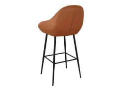 Taburetes de barra de cocina 2 uds cuero sintético marrón claro
