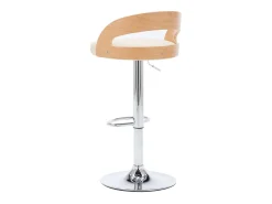 Taburetes de cocina 2 uds cuero sintético madera curvada crema