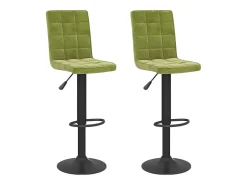 Taburetes de cocina 2 uds terciopelo verde claro